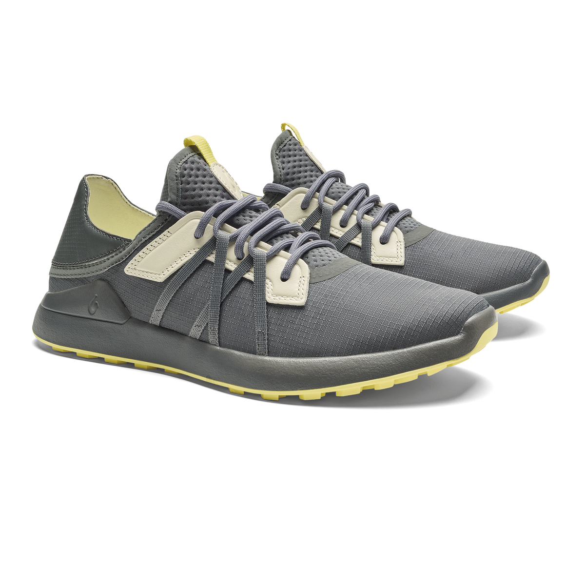 OluKai Manele Men’s Breathable Golf Shoes - Rock / Flower