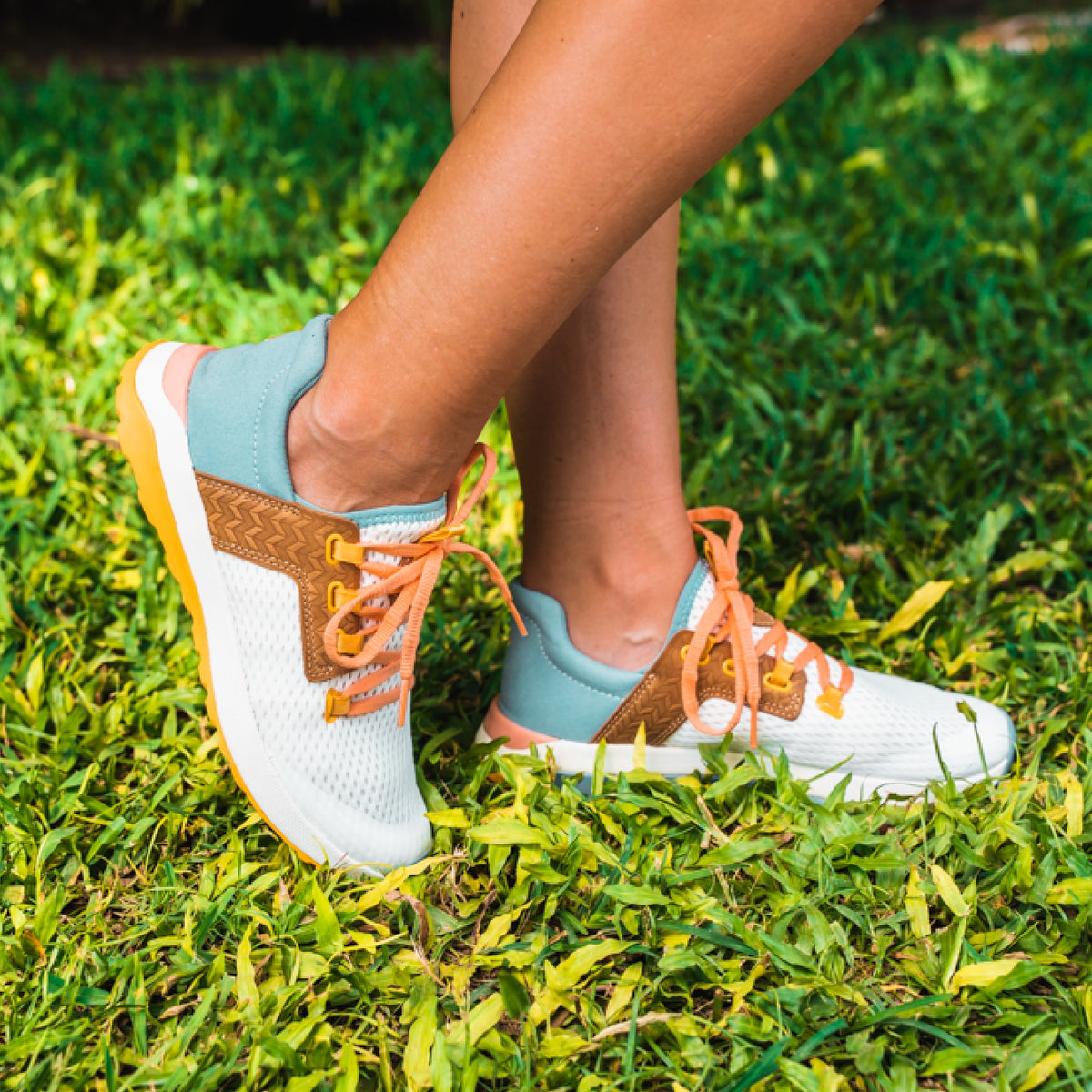OluKai Wailuku Women’s Athletic Shoes - Bright White / Sea Ice