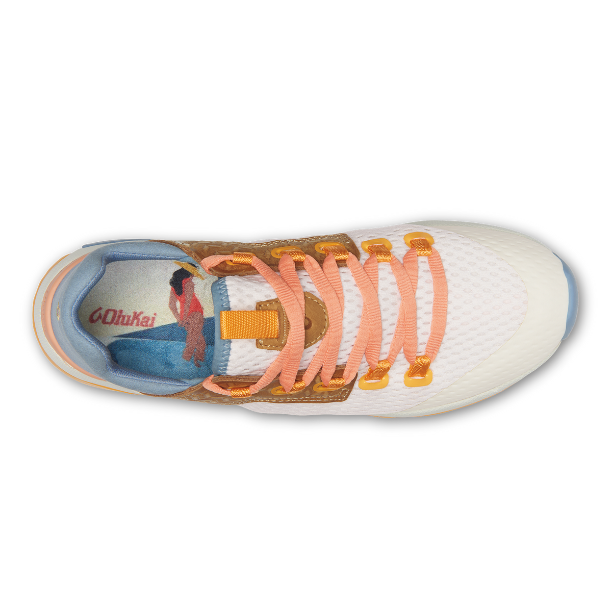 OluKai Wailuku Women’s Athletic Shoes - Bright White / Sea Ice