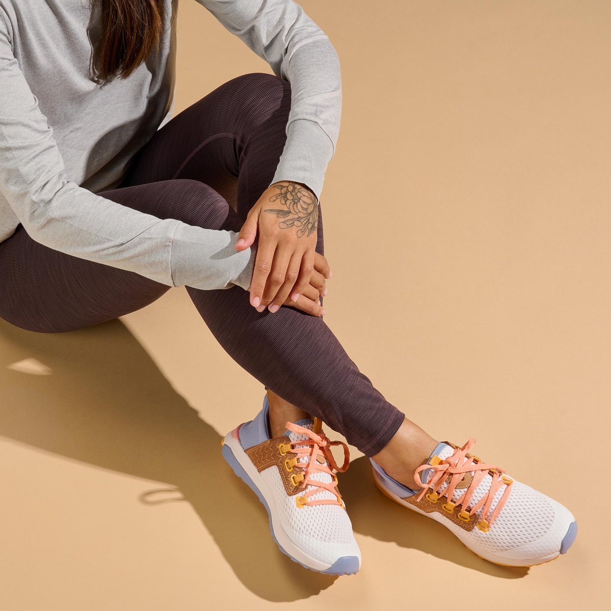 OluKai Wailuku Women’s Athletic Shoes - Bright White / Sea Ice