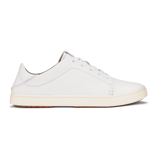 OluKai Pehuea Lī ‘Ili Women's Leather Sneakers - White