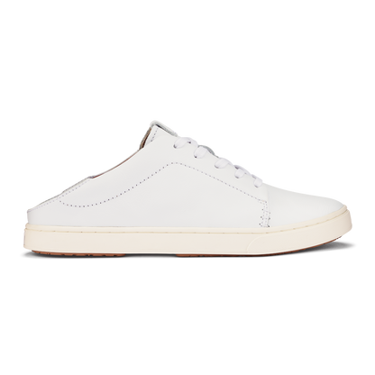 OluKai Pehuea Lī ‘Ili Women's Leather Sneakers - White