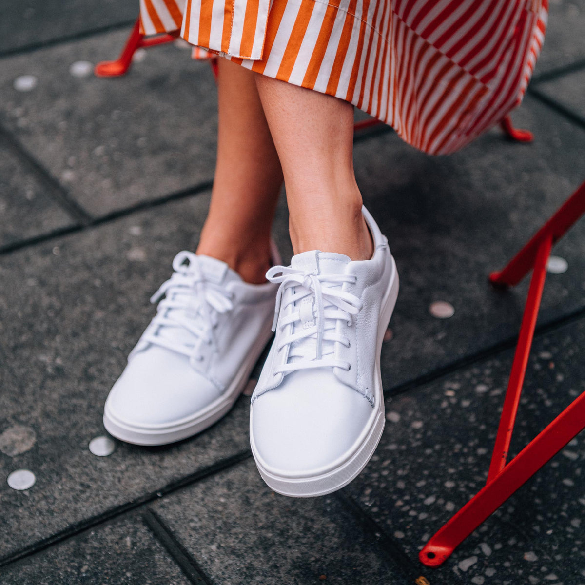 OluKai Pehuea Lī ‘Ili Women's Leather Sneakers - White