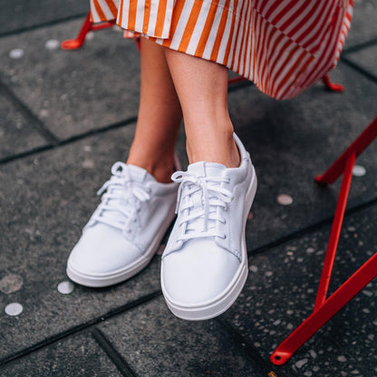 OluKai Pehuea Lī ‘Ili Women's Leather Sneakers - White