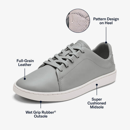 OluKai Pehuea Lī ‘Ili Women's Leather Sneakers - Ash