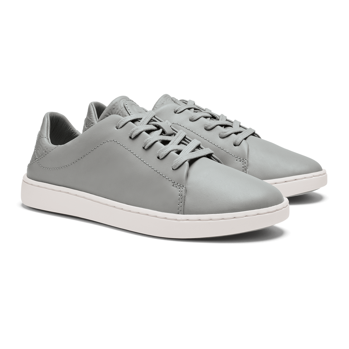 OluKai Pehuea Lī ‘Ili Women's Leather Sneakers - Ash