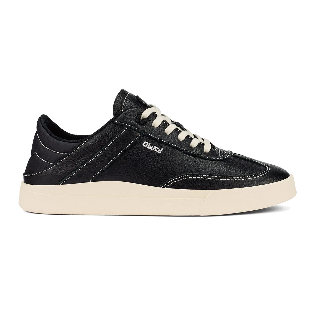 OluKai Hā‘upu Women’s Leather Sneakers - Onyx