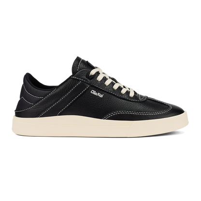OluKai Hā‘upu Women’s Leather Sneakers - Onyx