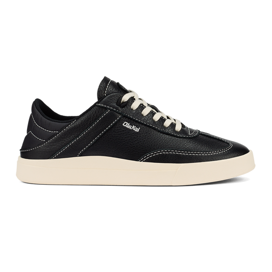 OluKai Hā‘upu Women’s Leather Sneakers - Onyx