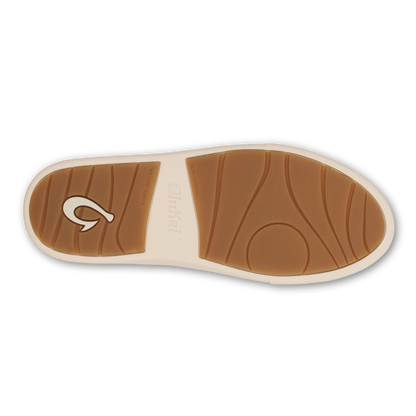 OluKai Hā‘upu Women’s Leather Sneakers - Navy / Off White