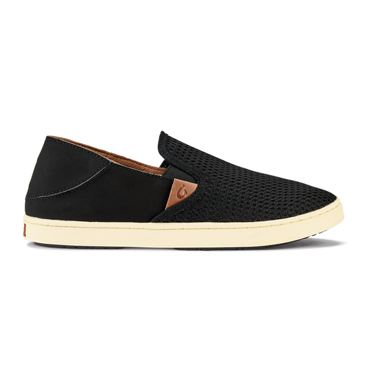 OluKai Pehuea Women's Breathable Slip-On Sneakers - Black