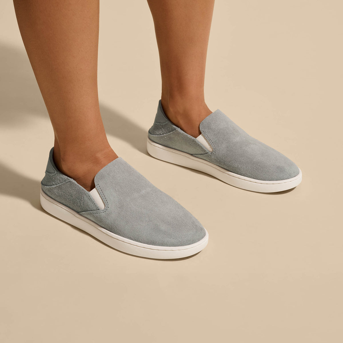 OluKai Pehuea Luxe Women’s Suede Shoes - Ash