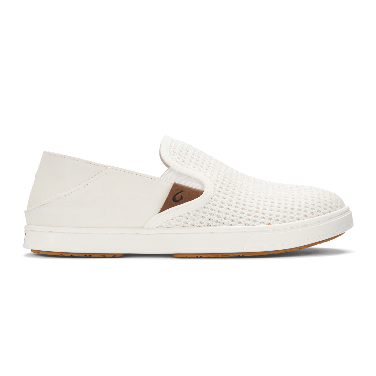 OluKai Pehuea Women's Breathable Slip-On Sneakers - Bright White