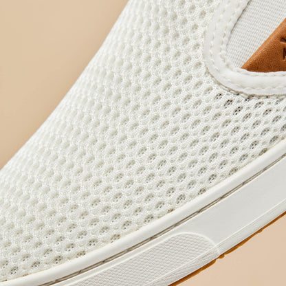 OluKai Pehuea Women's Breathable Slip-On Sneakers - Bright White