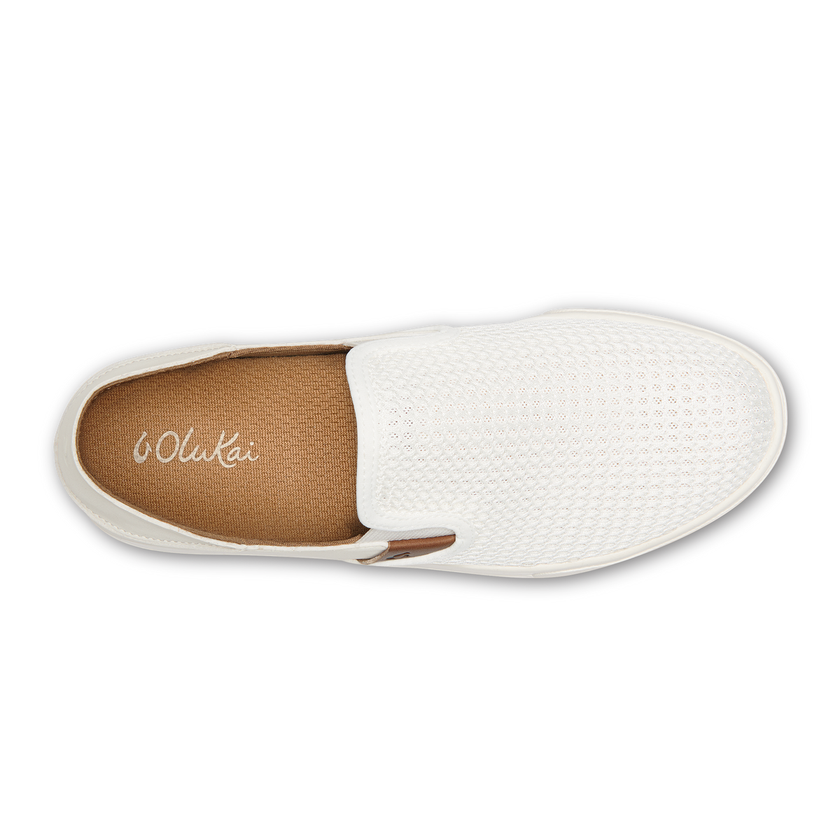 OluKai Pehuea Women's Breathable Slip-On Sneakers - Bright White