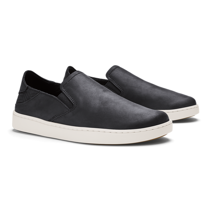 OluKai Pehuea Leather - Onyx / Onyx