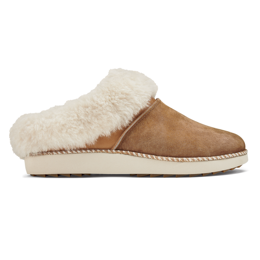 OluKai Ku‘i Women‘s Slip-On Slippers - Tan / Bone