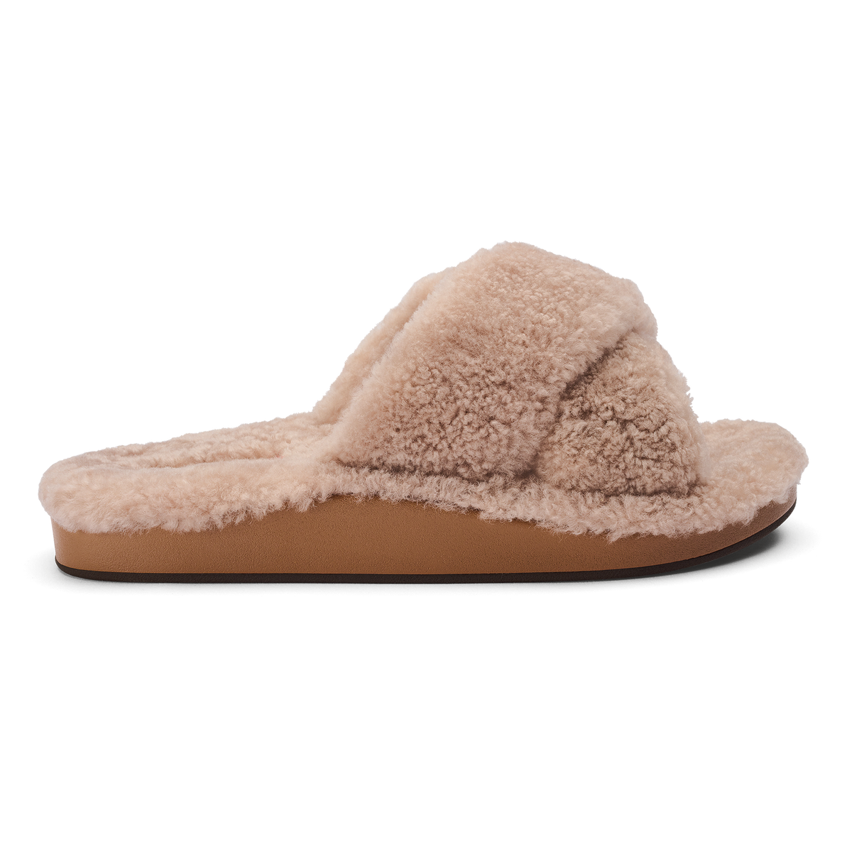 OluKai Hila Heu Women’s Slide Slipper Sandals - Tan