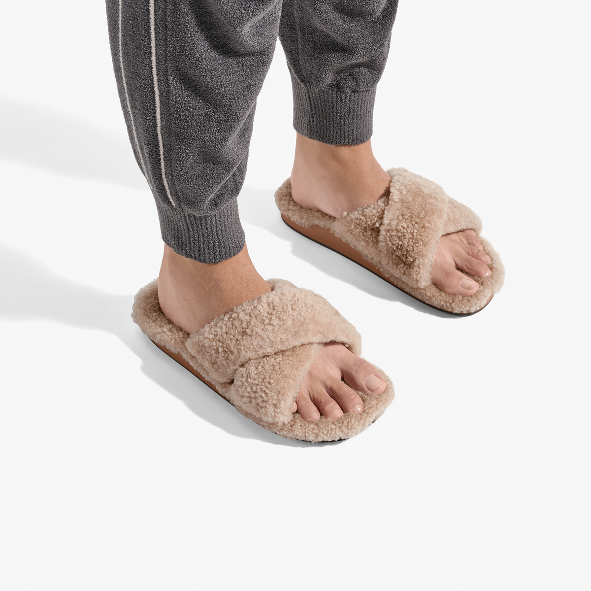 OluKai Hila Heu Women’s Slide Slipper Sandals - Tan