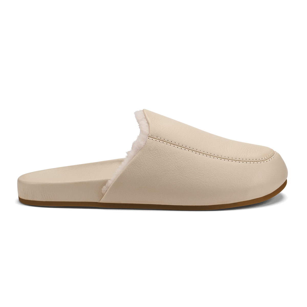 OluKai Kōnea Women’s Leather Slipper Mules - Bone