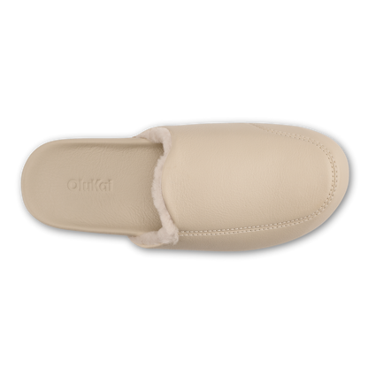 OluKai Kōnea Women’s Leather Slipper Mules - Bone