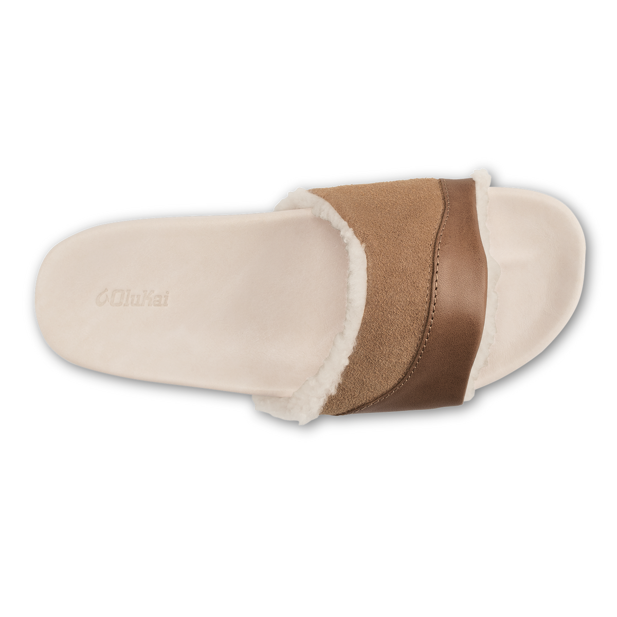 OluKai Hō‘ala Slide Women’s Slide Slipper Sandals - Tan / Puka