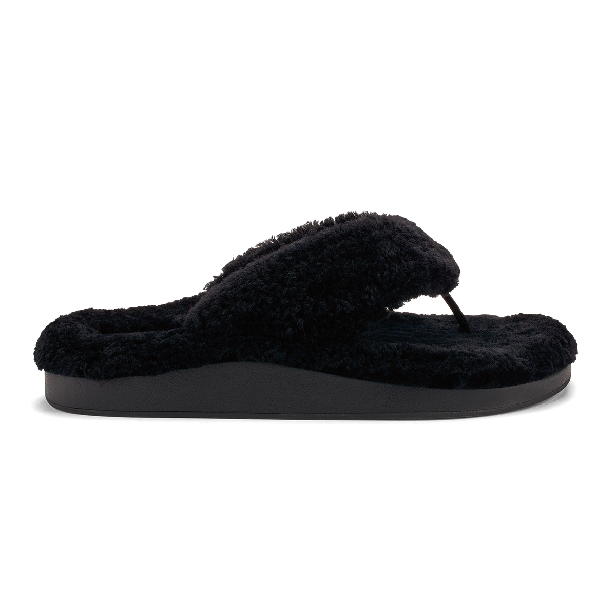 OluKai Kīpe'a Heu Women‘s Flip Flop Slippers - Black