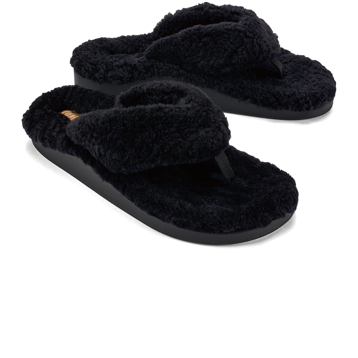 OluKai Kīpe'a Heu Women‘s Flip Flop Slippers - Black