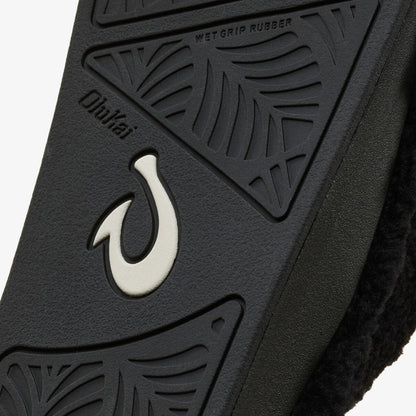 OluKai Kīpe'a Heu Women‘s Flip Flop Slippers - Black
