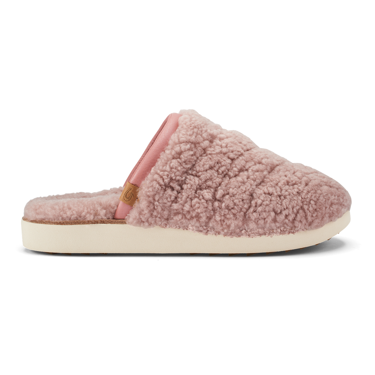 OluKai Pūpū Mua Women’s Shearling Mule Slipper - Pink Sea Salt
