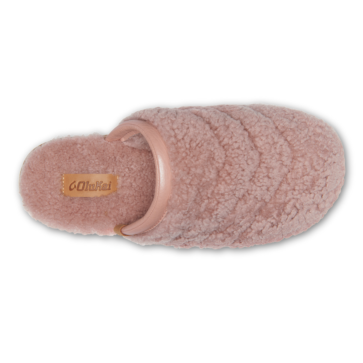 OluKai Pūpū Mua Women’s Shearling Mule Slipper - Pink Sea Salt