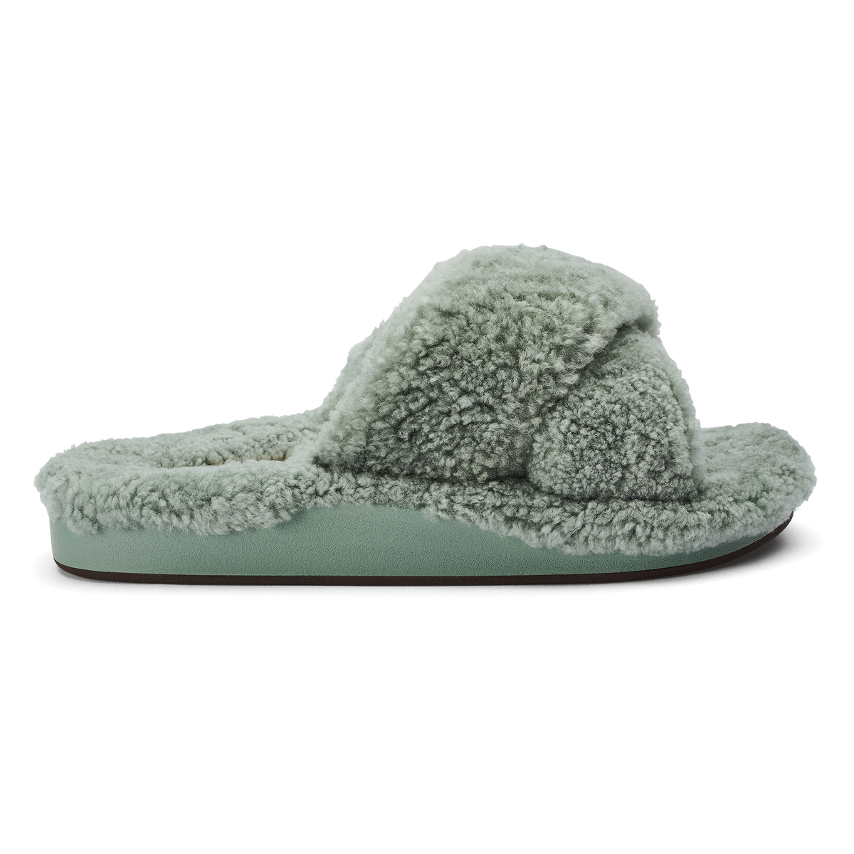 OluKai Hila Heu Women’s Slide Slipper Sandals - Muted Green