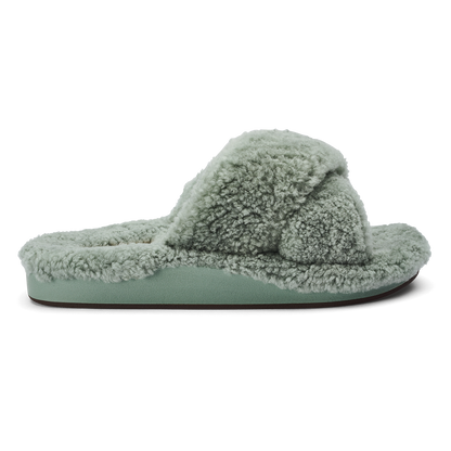 OluKai Hila Heu Women’s Slide Slipper Sandals - Muted Green
