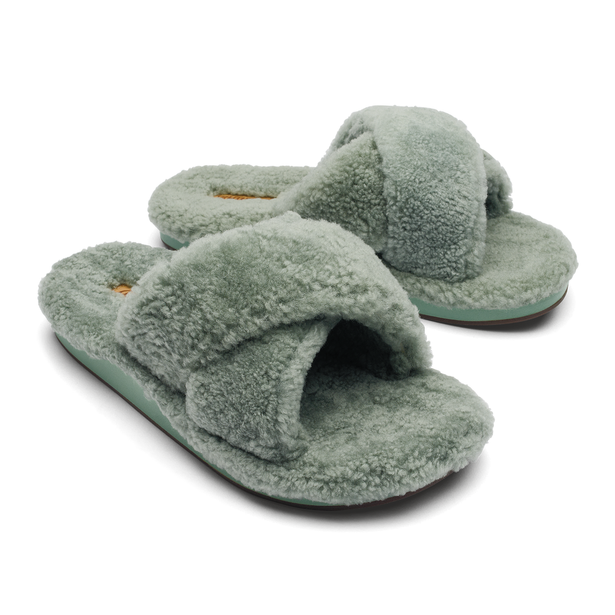 OluKai Hila Heu Women’s Slide Slipper Sandals - Muted Green