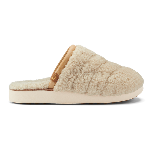 OluKai Pūpū Mua Women’s Shearling Mule Slipper - Tapa