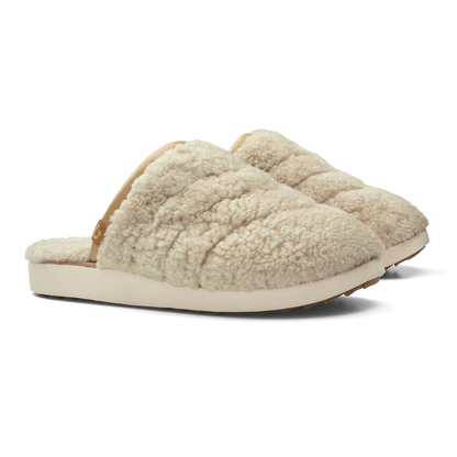 OluKai Pūpū Mua Women’s Shearling Mule Slipper - Tapa