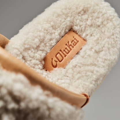 OluKai Pūpū Mua Women’s Shearling Mule Slipper - Tapa