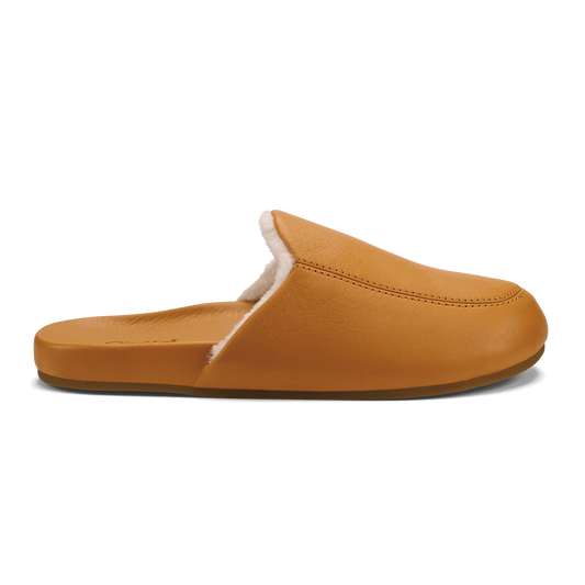 OluKai Kōnea Women’s Leather Slipper Mules - Saddle
