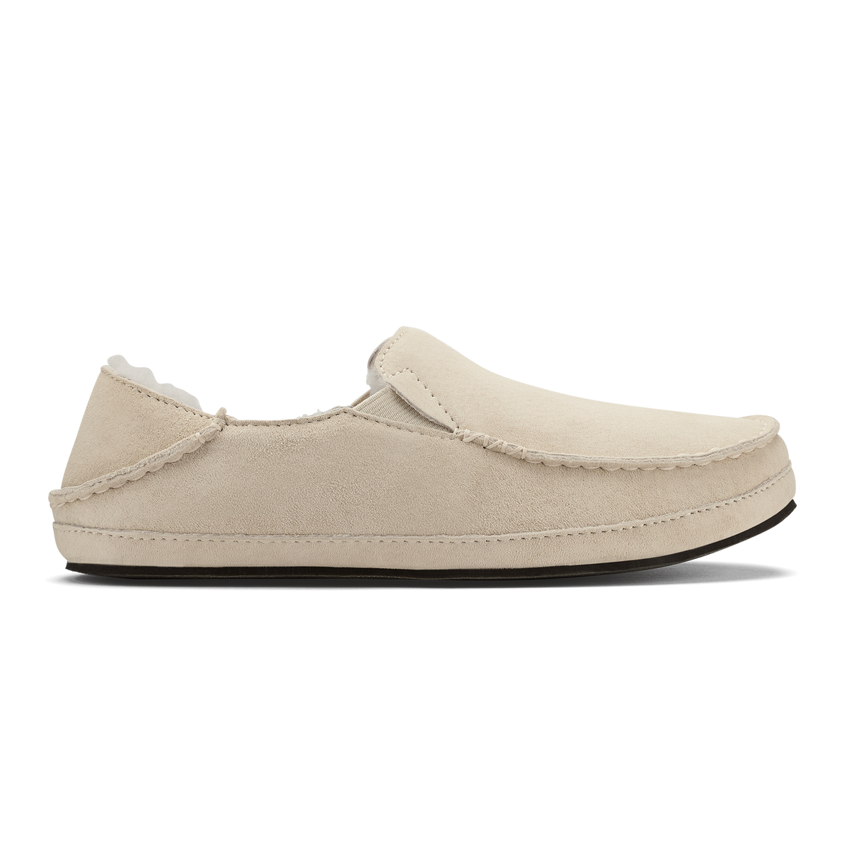 OluKai Nohea Women's Leather Slippers - Bone