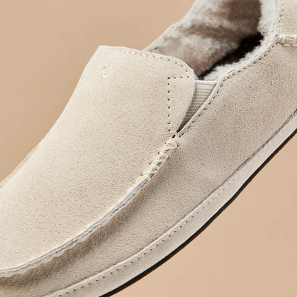 OluKai Nohea Women's Leather Slippers - Bone