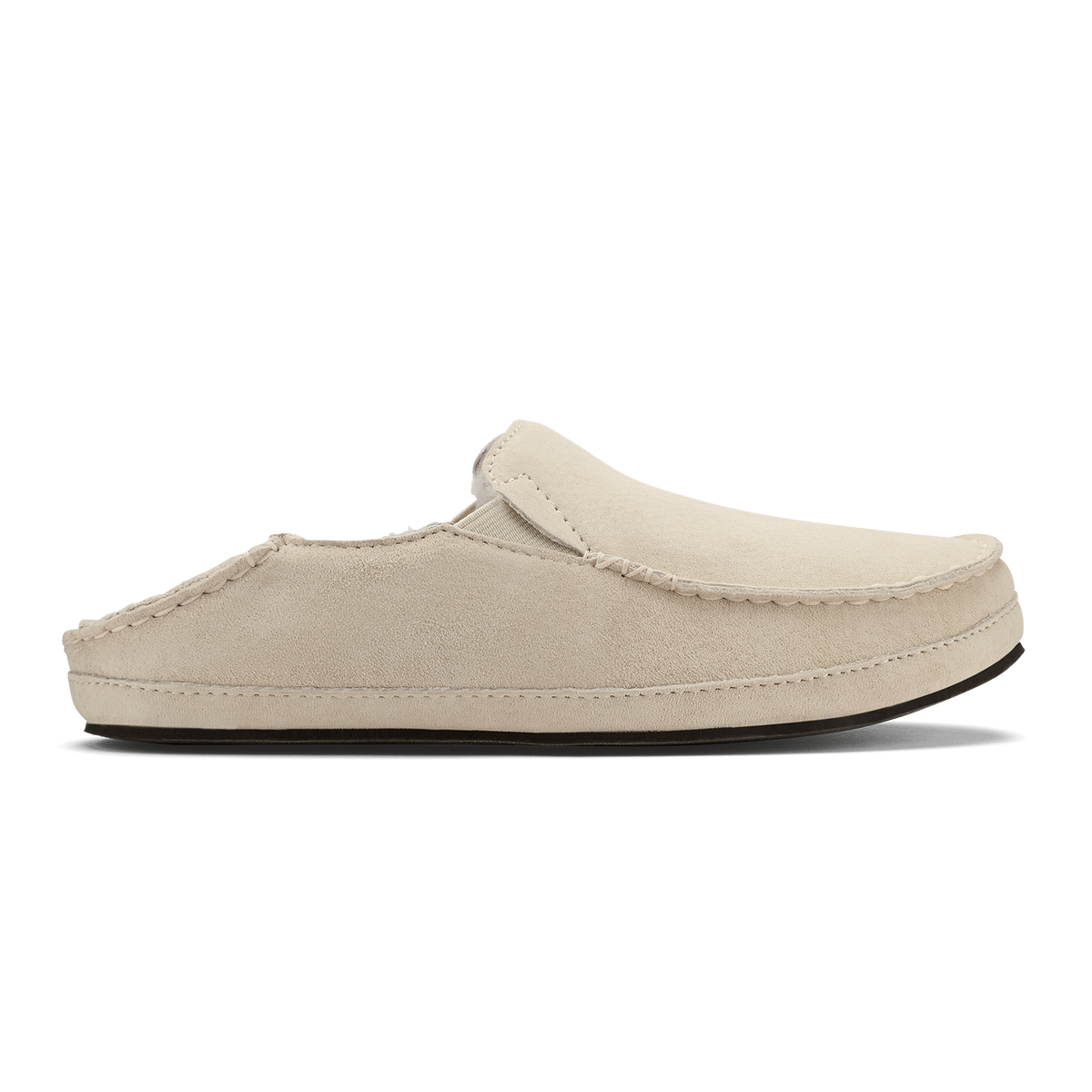 OluKai Nohea Women's Leather Slippers - Bone