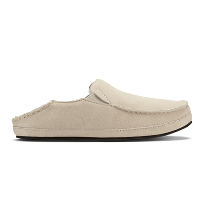OluKai Nohea Women's Leather Slippers - Bone