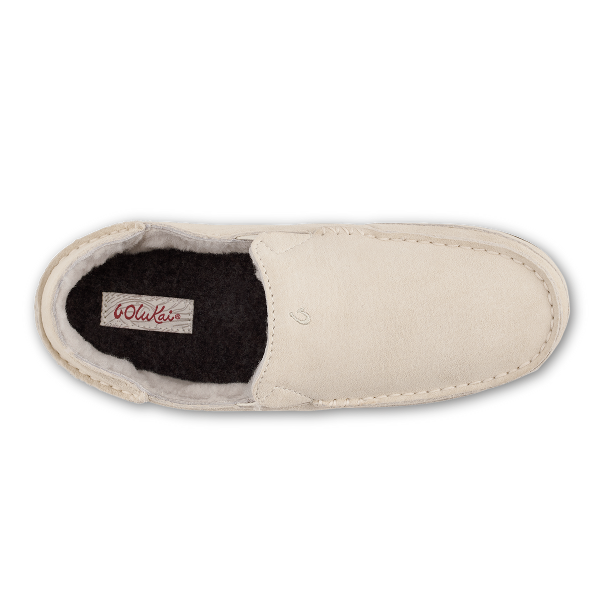 OluKai Nohea Women's Leather Slippers - Bone