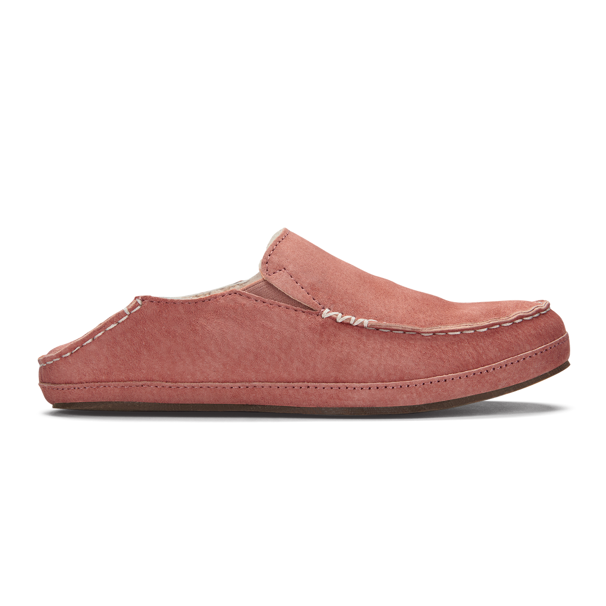OluKai Nohea Women's Leather Slippers - Cedarwood