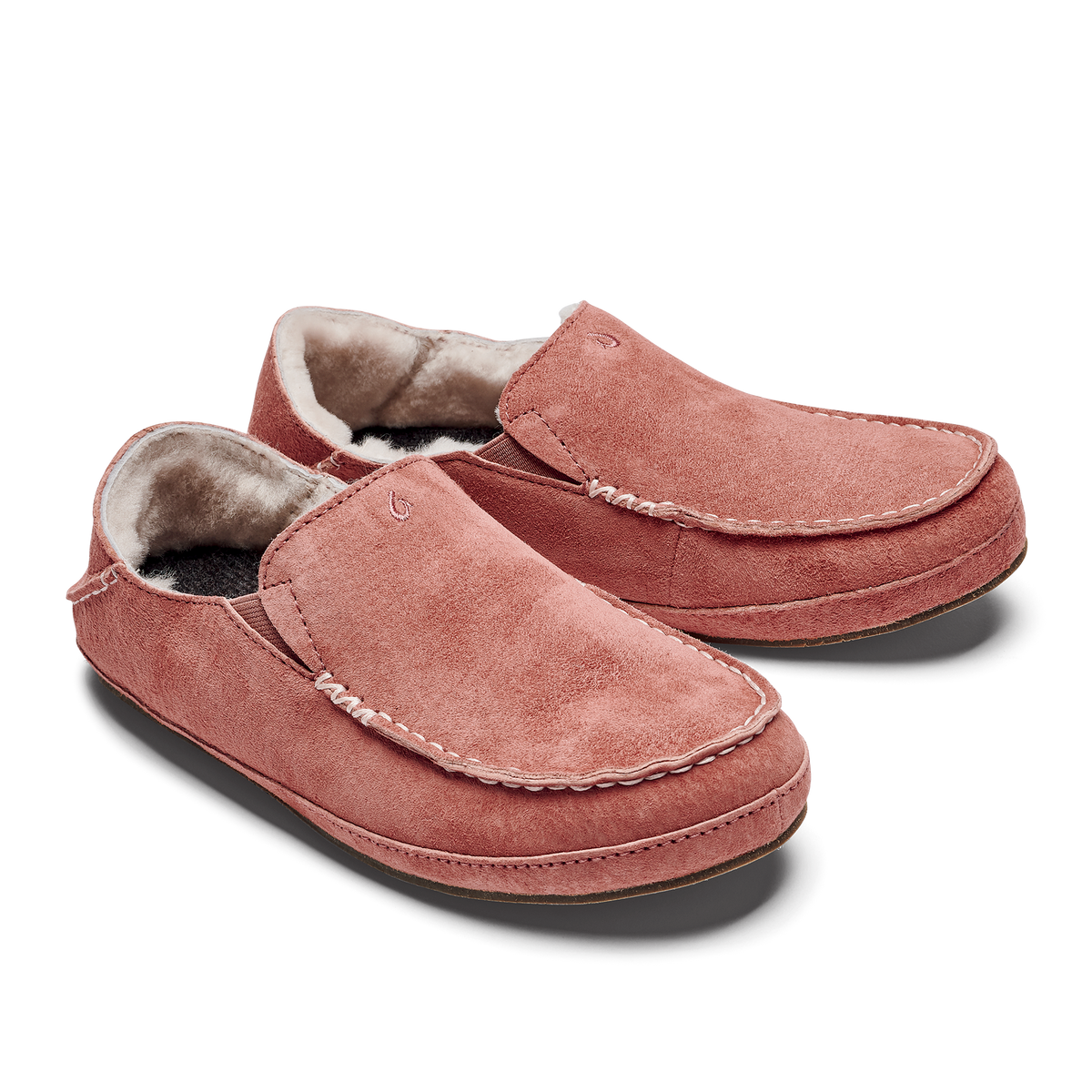 OluKai Nohea Women's Leather Slippers - Cedarwood