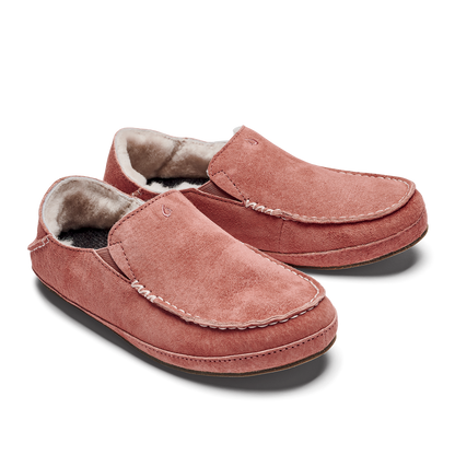 OluKai Nohea Women's Leather Slippers - Cedarwood