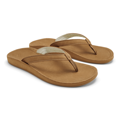 OluKai Southshore Women’s Waterproof Leather Sandals - Toffee