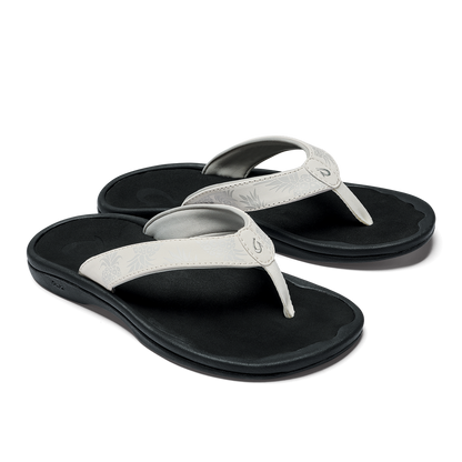 OluKai ‘Ohana Women's Beach Sandals - Bright White / Hua