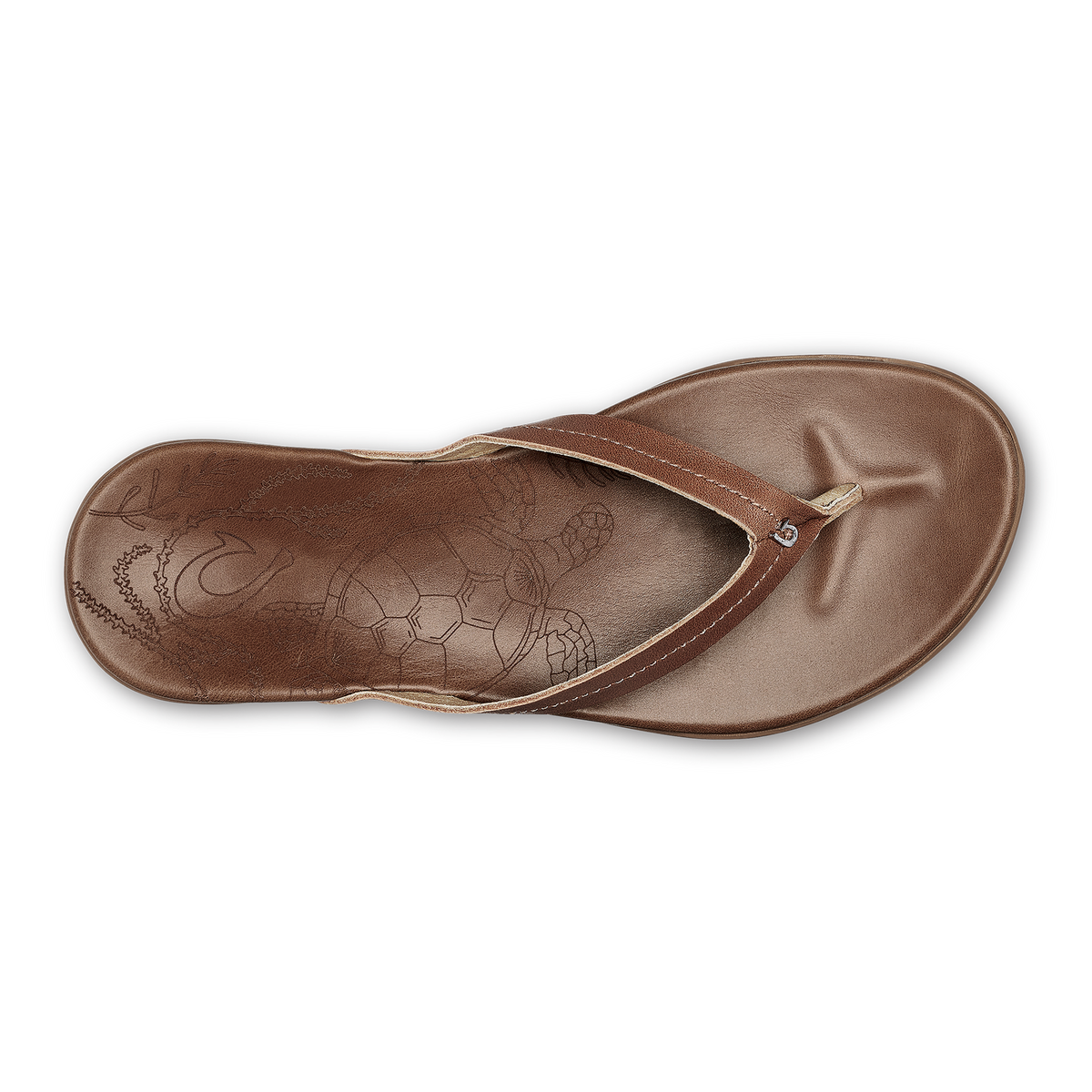OluKai Honu Women’s Leather Beach Sandals - Tan