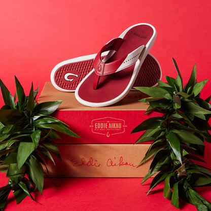 OluKai Ulele - Off White / Deep Red
